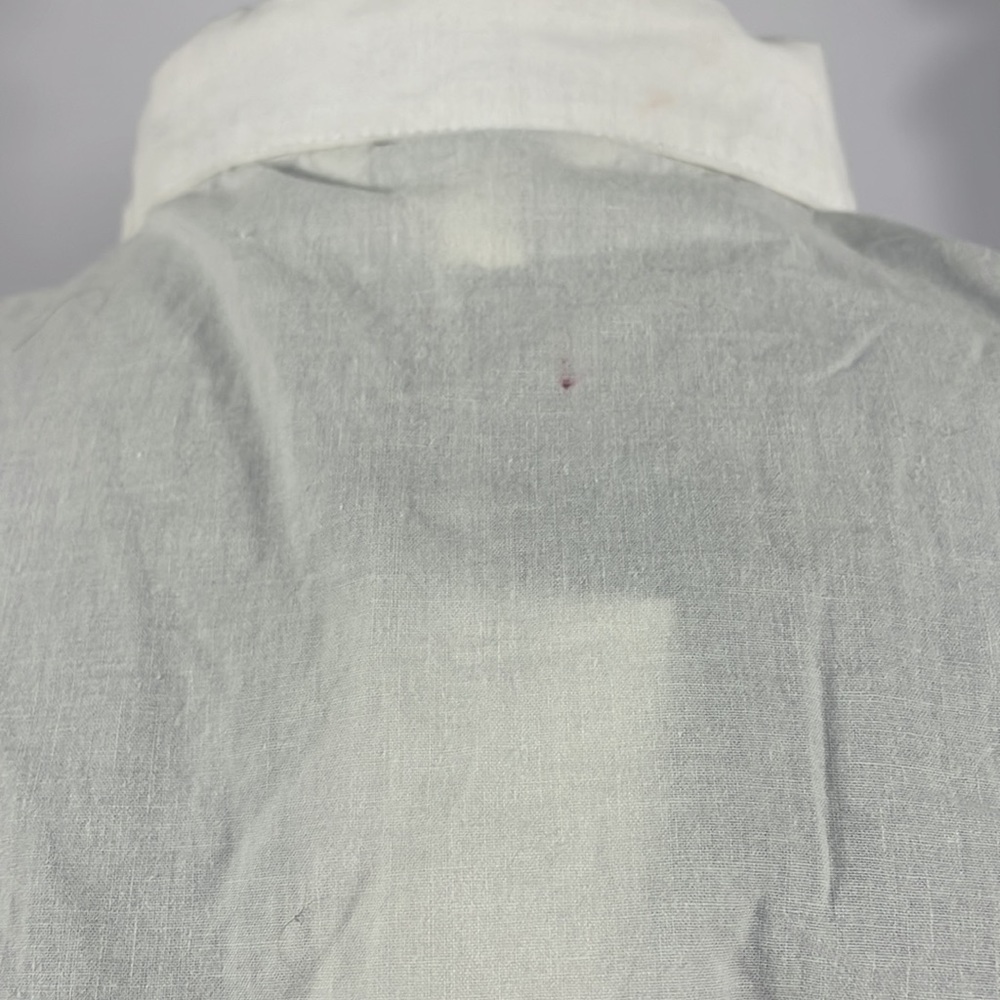 White Ruffle, button up, tie in front a shirt, Size XL - Picture 4 of 10